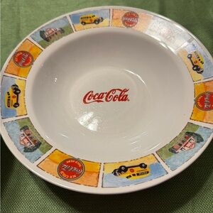 Vintage Gibson Coca Cola  Bowl with Red and Yellow Accents